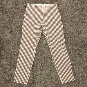 a new day Gingham Skinny Pants in Beige and White